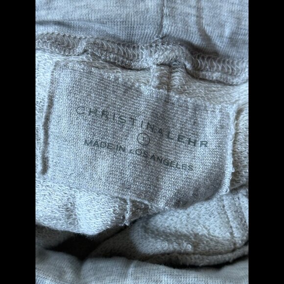 Christina Lehr Sweatpants 1 / S Womens Gray Fleece Pull On Joggers Supima Cotton - Picture 8 of 8